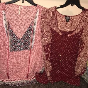 Two long sleeve tunics